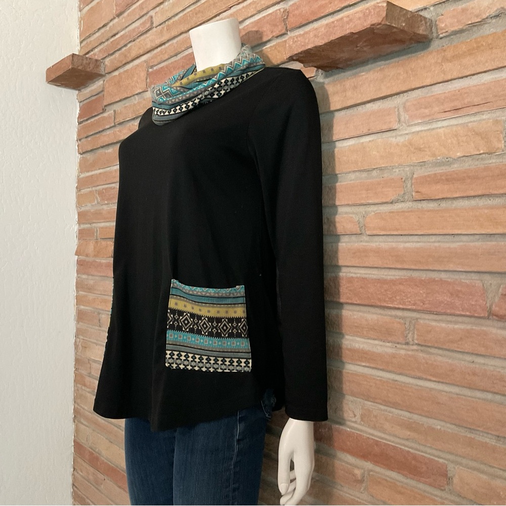 Moqivgi Cowl Neck Tunic Tribal Pattern - Picture 3 of 8